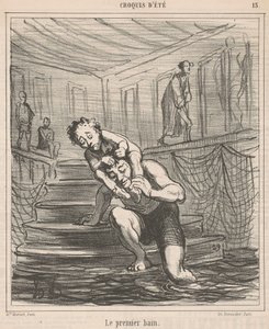 Det första badet av Honoré Daumier