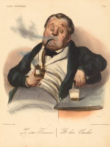 Den riktiga rökaren av Honoré Daumier