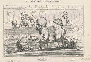 Är vattnet bra? ... / Fullt vatten av Honoré Daumier