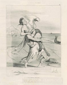 Kidnappningen av Helen av Honoré Daumier