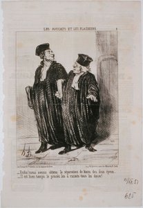 Advokater och målsägande- Äntligen! Vi har separering när det gäller egendom av Honoré Daumier