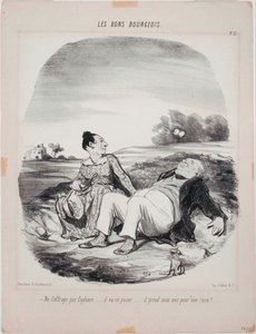 Les Bons Bourgeois- Skräm honom inte Eudoxie av Honoré Daumier
