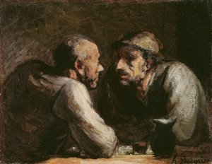 De två drinkarna av Honoré Daumier