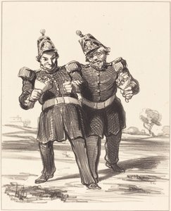 De två glada banketterna av Honoré Daumier