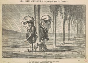 The Pretty Hunters av Honoré Daumier