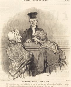 Grannarna inför fredsdomaren av Honoré Daumier