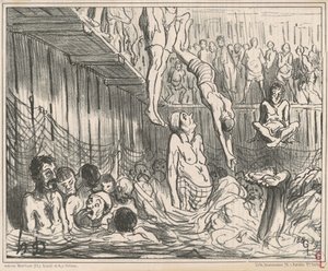 De fyra öre baden av Honoré Daumier