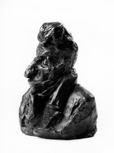 Byster laddade med "Kändisar från den rättfärdiga mitten"-karikatyr av Jean Auguste Chevandier de Valdrome (1781-1865), ställföreträdare och jämnårig i Frankrike. Den dumma.” Skulptur av Honore Daumier (1808-1879) 1800-talet. Inv L 48,9 Dim i cm H 18 x B 1 av Honoré Daumier