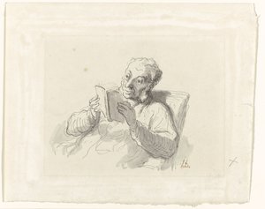 Läsande man av Honoré Daumier