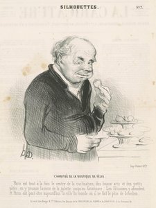 Stammisen i Félix butik av Honoré Daumier