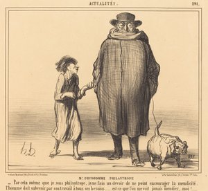 Mr Prudhomme filantrop av Honoré Daumier