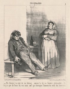Min fru, du har fel att skylla på mig... av Honoré Daumier