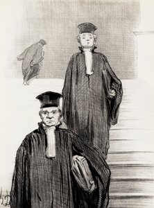 Huvudtrappa av Justitiepalatset, 1848. av Honoré Daumier