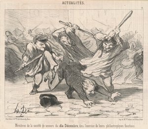 Medlemmar i Hjälpföreningen den 10 december... av Honoré Daumier