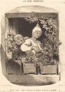 Hushållsmodell... av Honoré Daumier