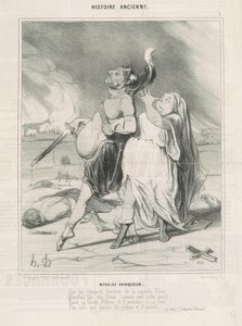 Segerrike Menelaos av Honoré Daumier