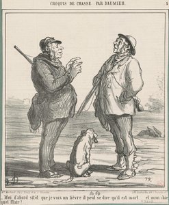 Jag först så fort jag ser en hare... av Honoré Daumier