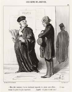 Min käre herre... omöjligt att föra ditt fall av Honoré Daumier