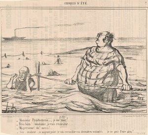 Monsieur Prudhomme... Jag drunknar! ... av Honoré Daumier