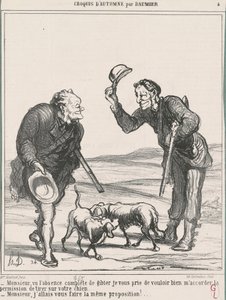 Sir, med tanke på den totala frånvaron... av Honoré Daumier