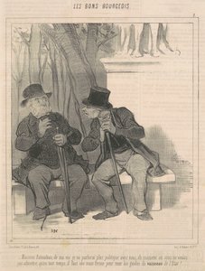 Mossieu Rabourdeau ... jag kommer inte längre att prata politik med dig .. av Honoré Daumier