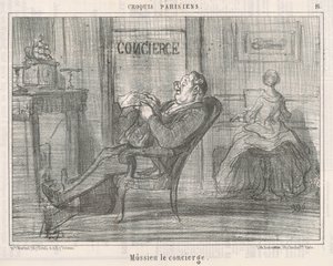 Mossie vaktmästaren av Honoré Daumier