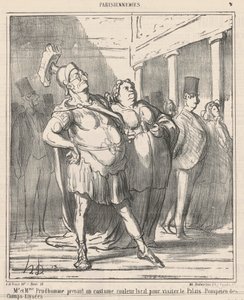 Mr och Mrs Prudhomme tar en ... av Honoré Daumier