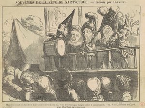 Musiker som spelar i tolv timmar... av Honoré Daumier