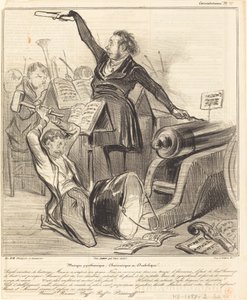 Pyroteknisk, charivarisk och djävulsk musik av Honoré Daumier