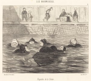 Nayades de la Seine (Seins havsnymfer) av Honoré Daumier