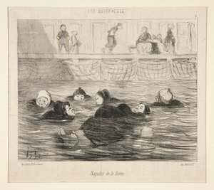 Nayades of the Seine, från Les Baigneuses av Honoré Daumier