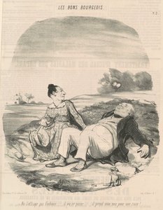 Skräm honom inte Eudoxie... av Honoré Daumier
