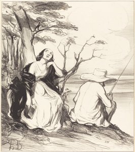 O smärta!... att ha drömt... om en man... av Honoré Daumier
