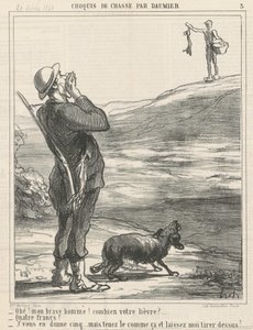 ohoj! ... Hur mycket din hare? ... av Honoré Daumier