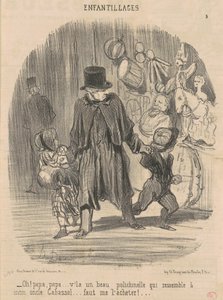 åh! Pappa, pappa...här är en vacker... av Honoré Daumier