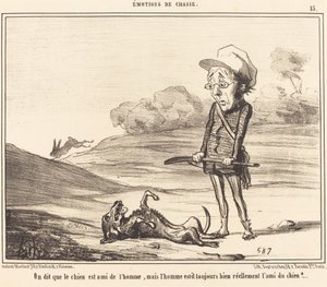 De säger att hunden är en människas vän... av Honoré Daumier