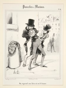 Vi tar tillbaka vår egendom eller så hittar vi den, skylt 11 från Proverbes et Maximes av Honoré Daumier