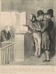 Du blev tagen på bar gärning... av Honoré Daumier