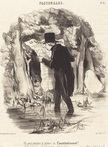 Eller kan leda läsningen av grundlagen! av Honoré Daumier