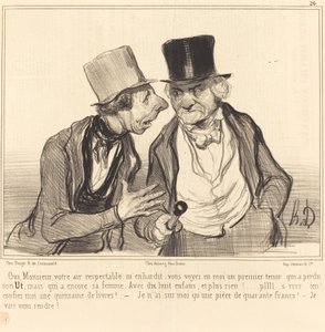 Ja, sir, din respektabla luft uppmuntrar mig... av Honoré Daumier