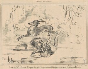 Invigning av jakten av Honoré Daumier