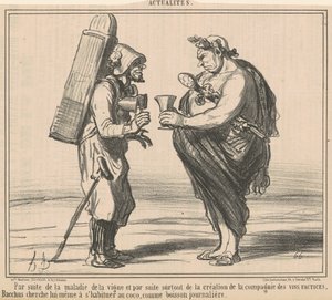 Som ett resultat av vinsjukdom av Honoré Daumier