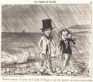 Parisare som får ett spannmål... av Honoré Daumier