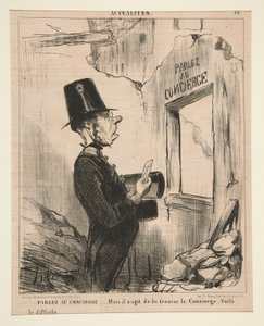 Prata med vaktmästaren av Honoré Daumier