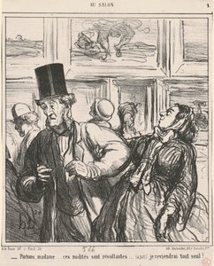 Låt oss prata, madame... dessa nakenbilder är upprörande... av Honoré Daumier