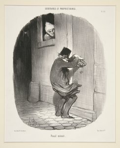 Passerar midnatt, från hyresgäster och ägare av Honoré Daumier