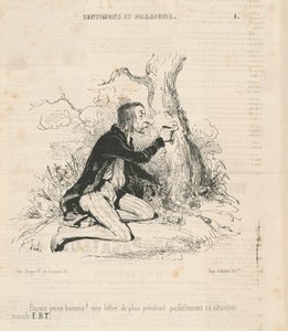 Stackars unge man! av Honoré Daumier