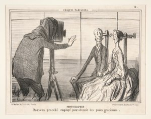 Fotografi. Ny process som används för att få graciösa poser, från parisiska skisser av Honoré Daumier