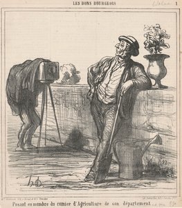 Poserar som ledamot i jordbruksutskottet... av Honoré Daumier