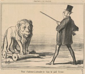 För att invånaren ska vänta på lejonet... av Honoré Daumier